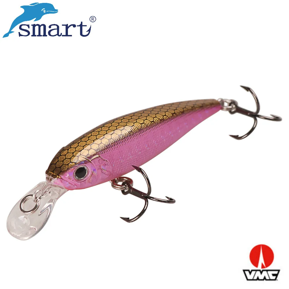 

Smart Hard Minnow Bait Artificial 6cm 4.55g Floating Pike Fishing Lures Iscas Artificiais Leurre Peche Wobbler Fishing Tackle