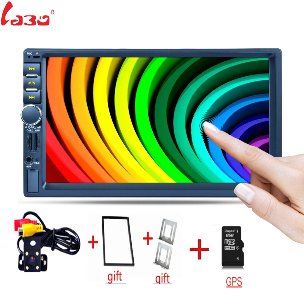 7 inch capacitive touch screen Bluetooth GPS Navigation Fast Charge Car Stereo Radio Video player Rear