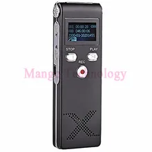 New Portable 8GB Steel Stereo Recording Mini Digital Voice Recorder Audio Recorder MP3 player DEC18 Top Quality Black