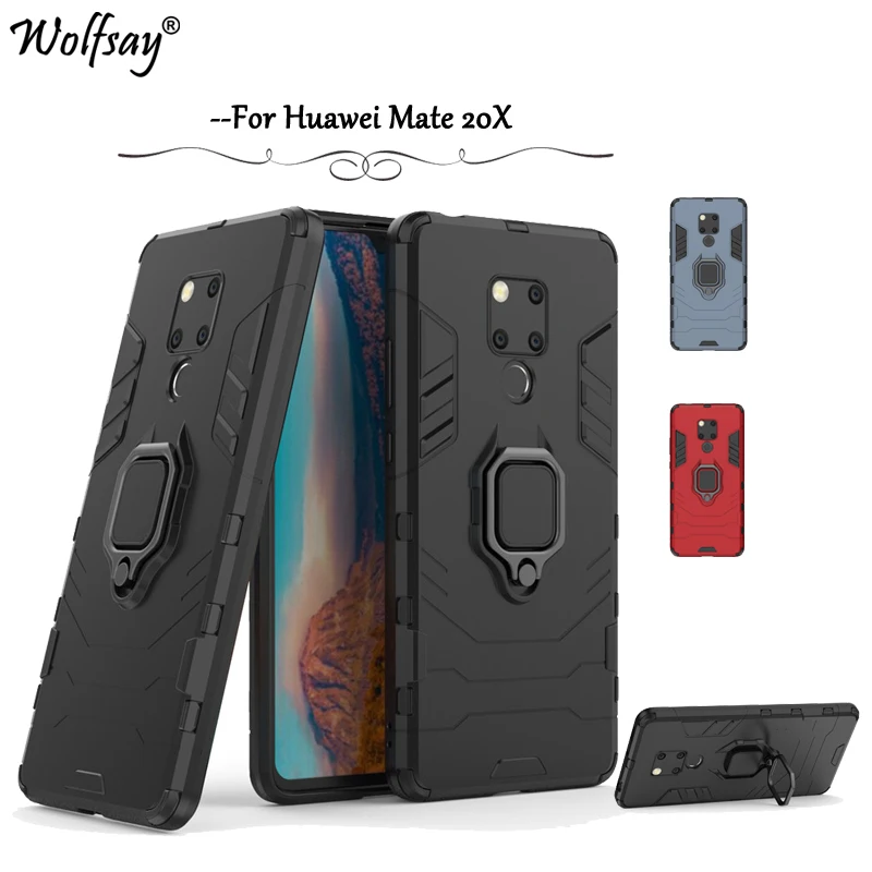 Чехол для Huawei Mate 20 X противоударный армированный силиконовый чехол жесткий