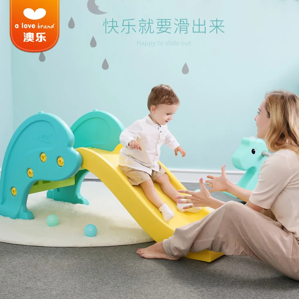 

Dolphin slide baby small sliding toy indoor household children 3 years old children playground single
