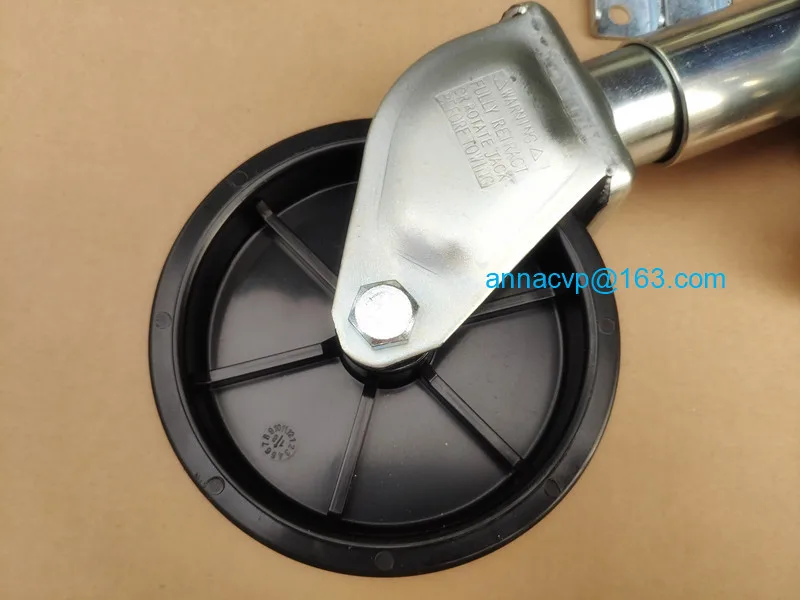 trailer jockey wheel 1000lbs side-swing steel 6 inch poly wheel  (8)