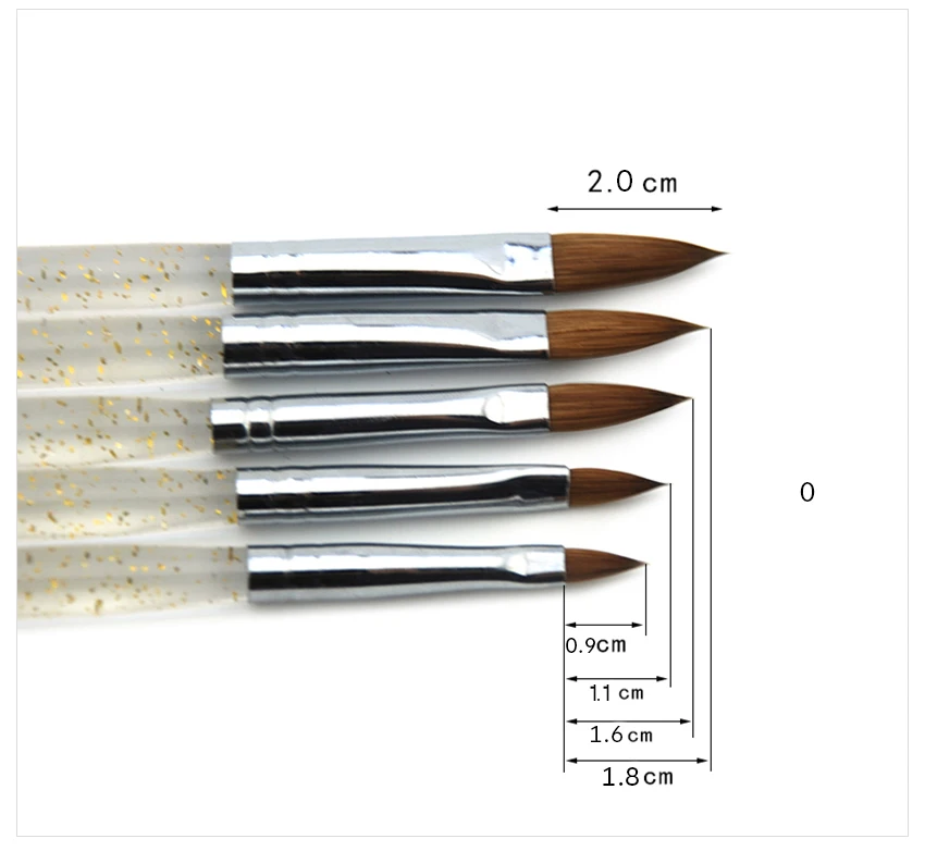 Акриловая кисточка для ногтей KOLINSKY, кисть для дизайна ногтей, для УФ-полимера, гелевые щетки для наращивания, акриловые кисти, аксессуары для ногтей, набор кистей