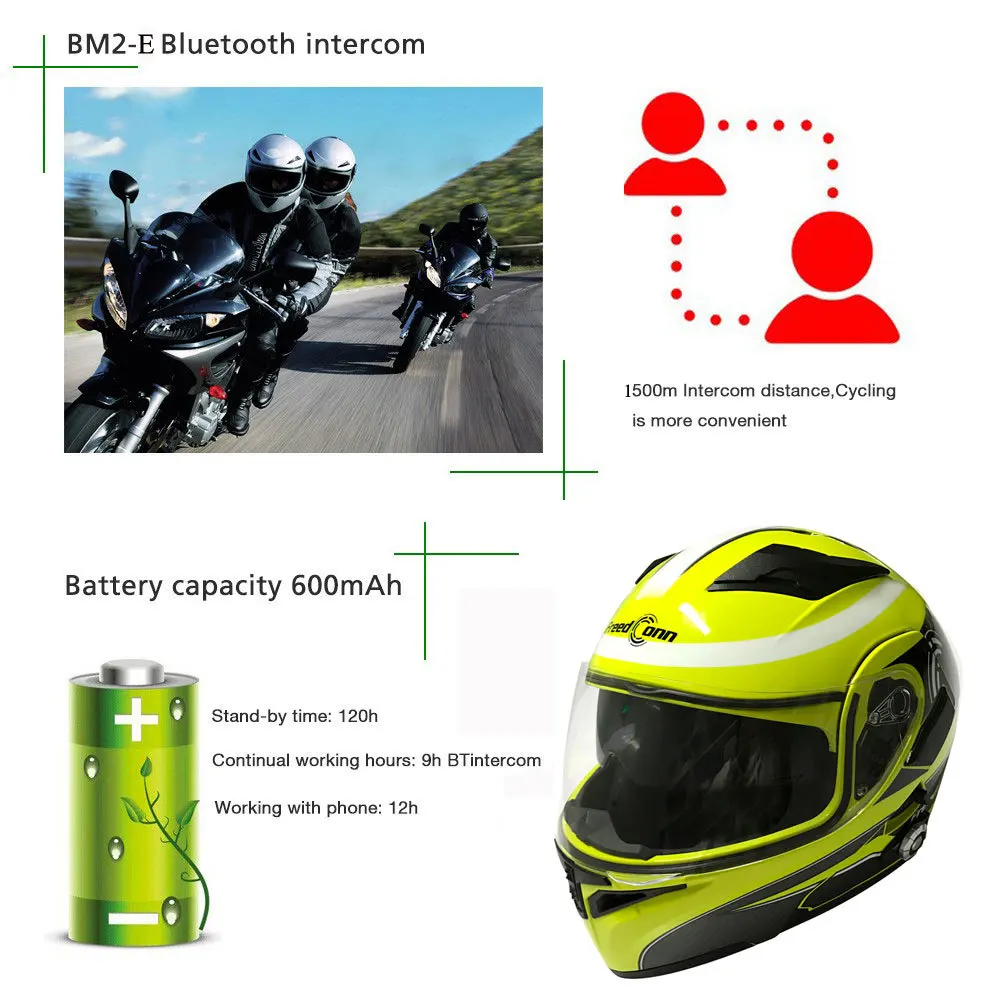 Мотоцикл Bluetooth откидной шлем мотоцикл встроенный домофон FM система Поддержка 8 переговорник для водителей DOT Стандартный шлем