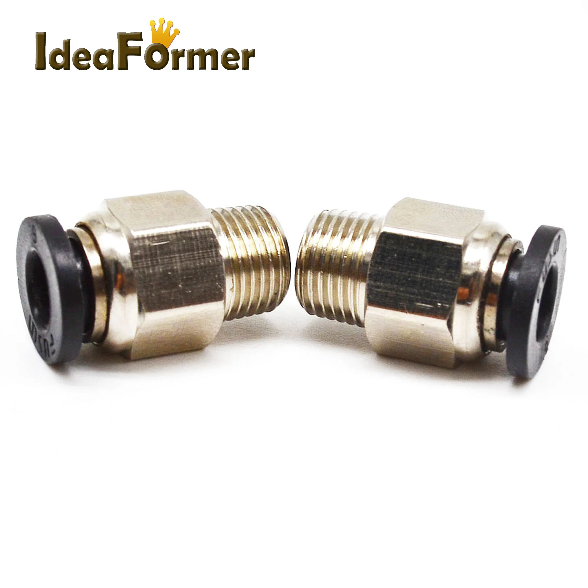 

2pcs 3D Printer Bowden Pneumatic Connectors PC6-01 Remote Hot Head Bore 6mm For OD 6mm PTFE Tube Connector Coupler