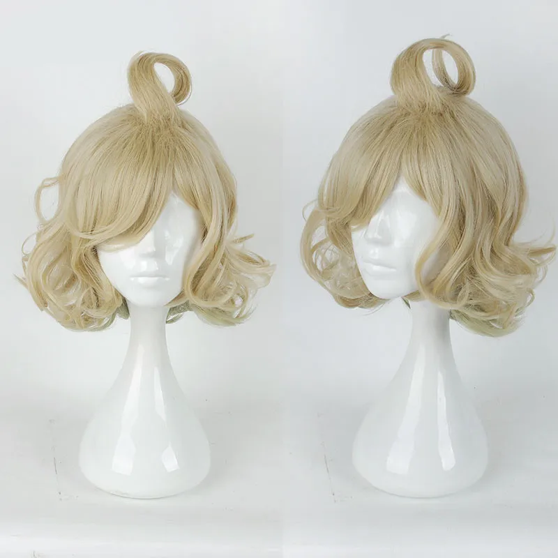 

Tokyo Game SINoALICE Pinocchio cosplay wig mens blonde wavy short hair wig costumes