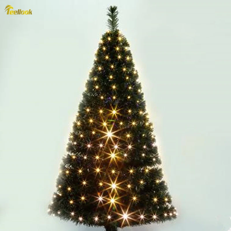 

Teellook 1.8M / 180CM Deluxe Encryption Green Full Powder Light Fiber Christmas Tree LED Light Christmas Tree Christmas