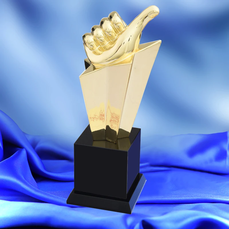 MTCG0001 Thumb Shaped металлический трофей США Открытый чемпионат награды соревнования чемпионов награды трофей с черным кристаллом база