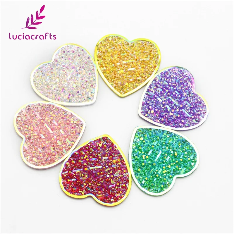 

SALE! 5pcs/lot 34*35mm Resin Heart-shaped Flatback Crystal Rhinestones Sew-on Stones DIY Sewing Dress Craft 003018070