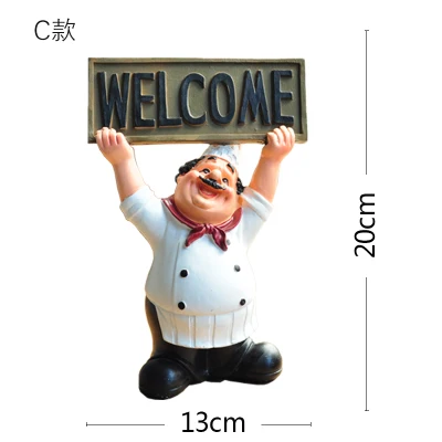 1pc Home Decor Fashion Creative Cafe Kitchen Chef Cook Figurine 1pc Home Decor Fashion Creative Cafe Kitchen Chef Cook Figurine Welcome Decoration Accessories Crafts Christmas Birthday In Figurines Miniatures From