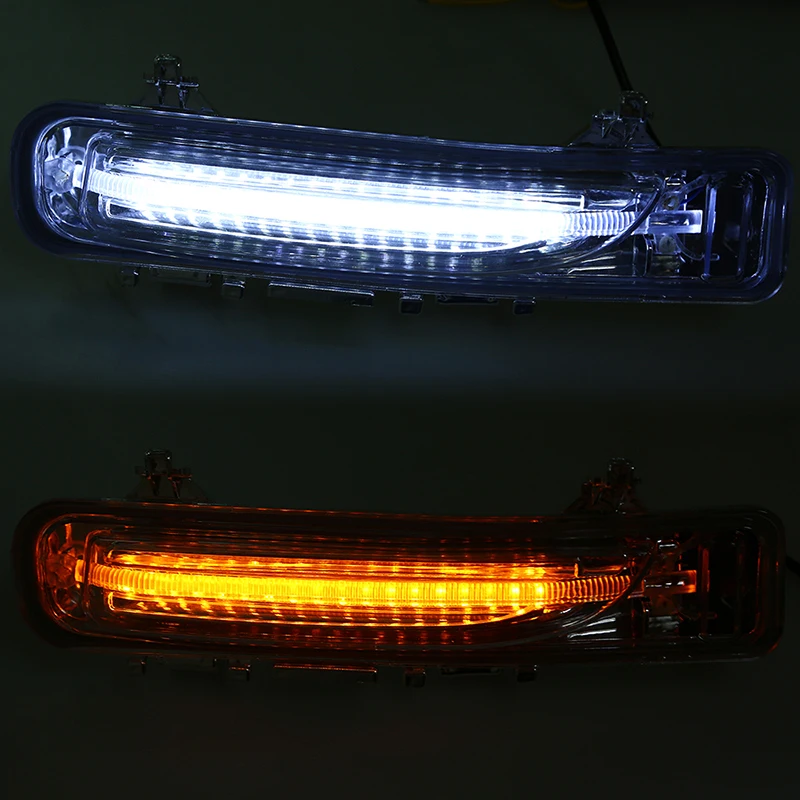 Daytime Running Light Driving Fog Lights DC 12V LED White Yellow Turn Signal Lights For Ford