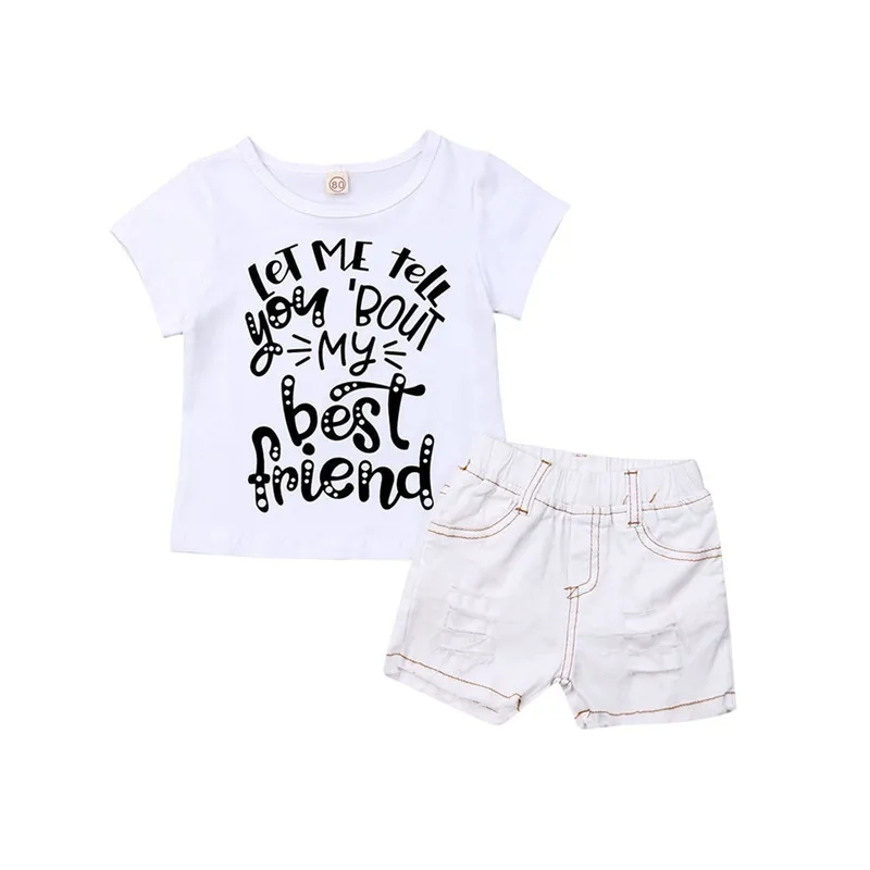 Одежда для маленьких мальчиков и девочек, подходящий комбинезон с надписью «Brother Sisiter», летняя футболка для мальчиков и девочек, шорты, одежда, Повседневный Сарафан - Цвет: Белый