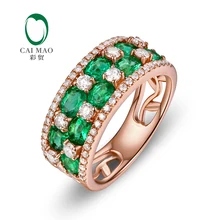 Caimao ювелирные изделия 18 К золото 1.65ct изумруд и 0.67ct природных алмазов обручальное кольцо великолепные