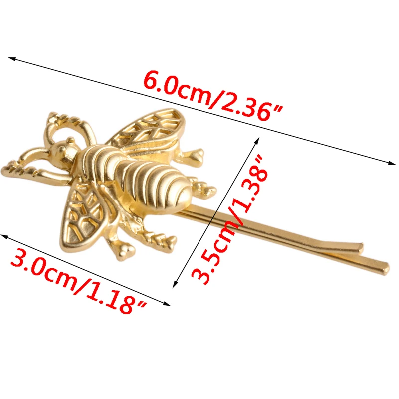 Women Fashion Jewelry Bee Hairpin Side Clip Hair Accessories Barrette Bobby Pins Pro