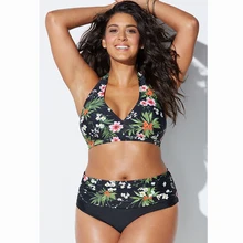 Sexy Bikinis Women Swimsuit 2018 Summer high Waisted Bathing Suits Halter Top Push Up Bikini Set Plus Size Swimwear 4XL цена Sexy Bikinis Women Swimsuit 2018 Summer high Waisted Bathing Suits Halter Top Push Up Bikini Set Plus Size Swimwear 4XL цены онлайн