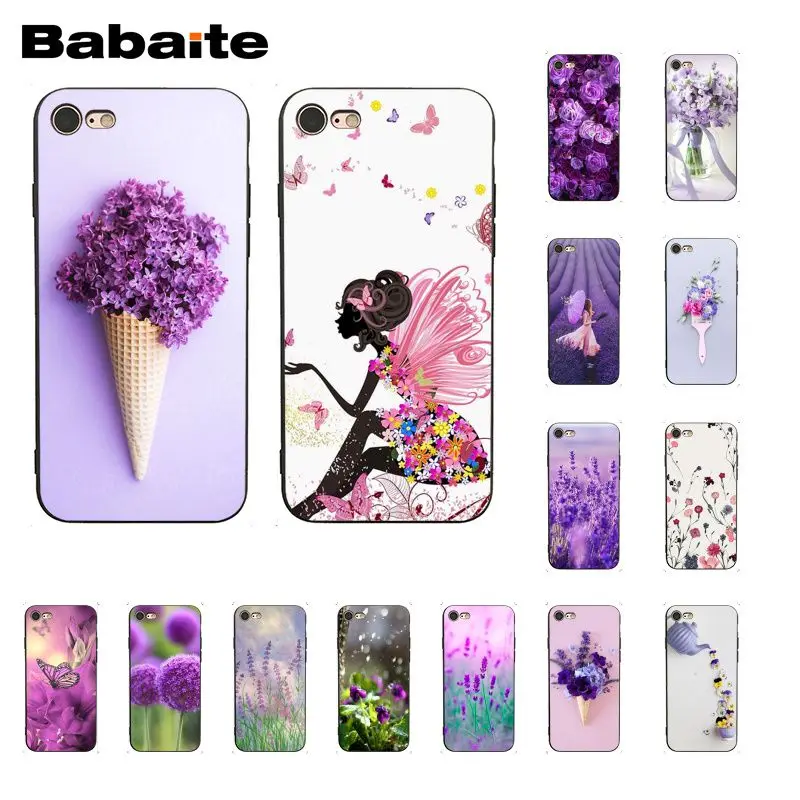 

Babaite Simple lavender Purple flowers Phone Case for iphone 11 Pro 11Pro Max 8 7 6 6S Plus X XS MAX 5 5S SE XR