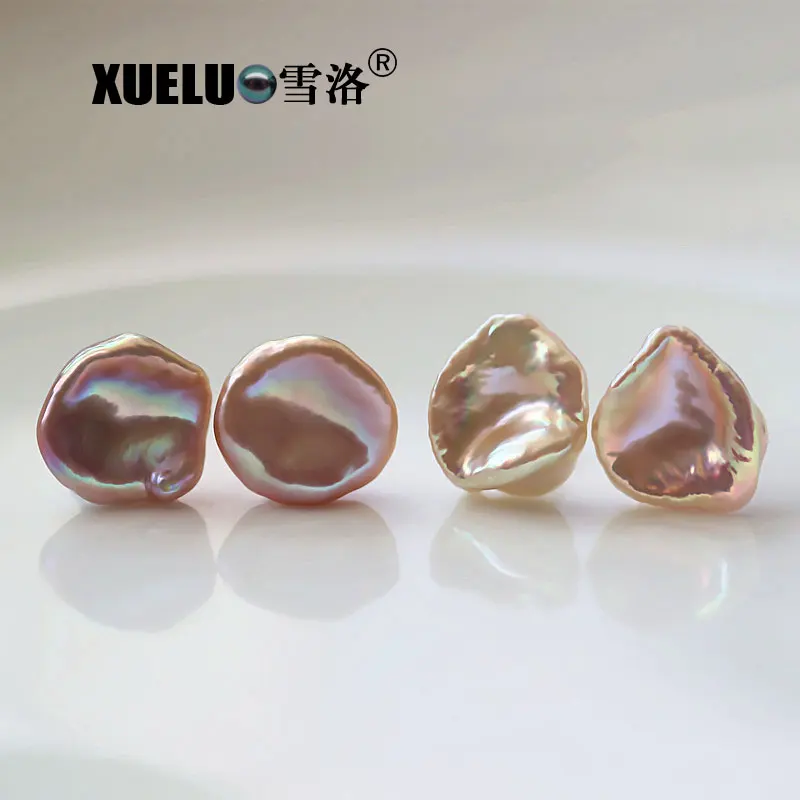 925 Sterling Fashion Baroque Flower Keshi Shape Natural Feshwater Pearl Stud Earrings Jewelry for lady | Украшения и аксессуары