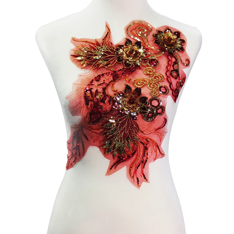 5 шт. 3D блестки и цветы|embroidery applique|motif fabricapplique embroidery |
