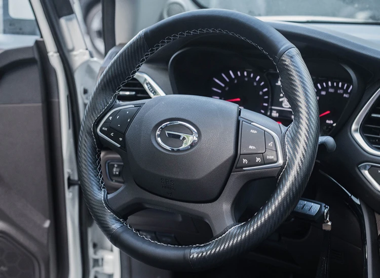 Lsrtw2017 из коровьей кожи рулевого колеса автомобиля Накладка для Trumpchi Gs5
