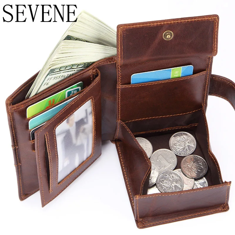SEVENE новые кошельки из натуральной кожи короткий кошелек для монет водительские