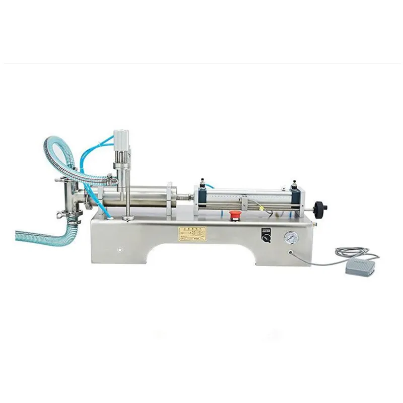 

220V Commercial Horizontal Pneumatic Liquid Filling Machine Stainless Steel Liquid/Solid Peanut Butter Chili Filling Machine