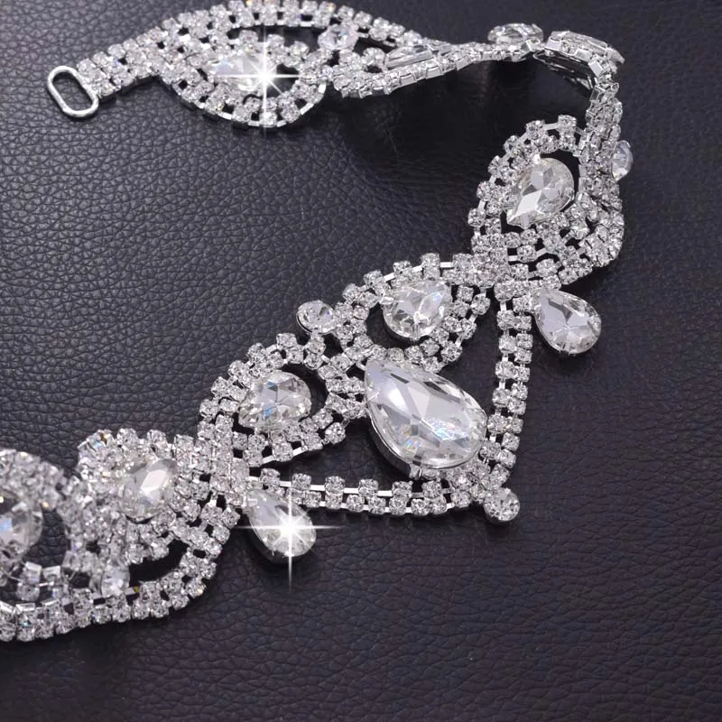 crystal bridal ribbon belt for wedding (4)