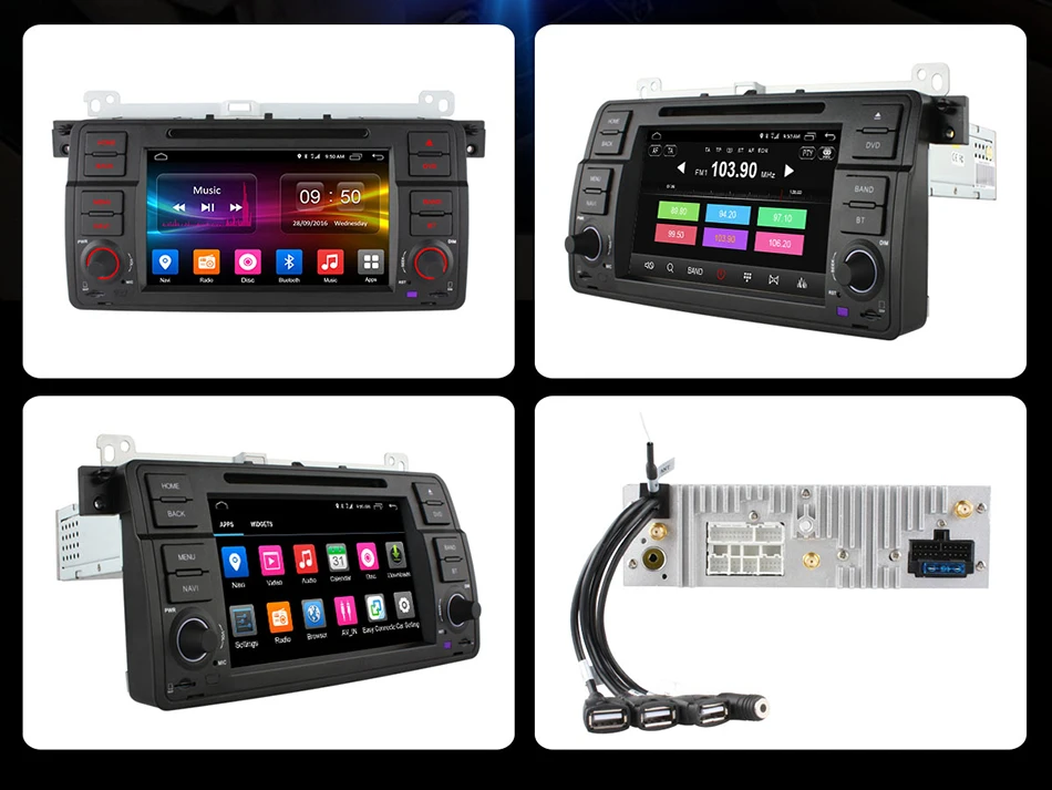 Discount HD Android 6.0 Octa Core 2GB RAM Car DVD Player for BMW 3 Series E46 M3 1998-2006 4G WIFI Radio Stereo GPS Navigation 23