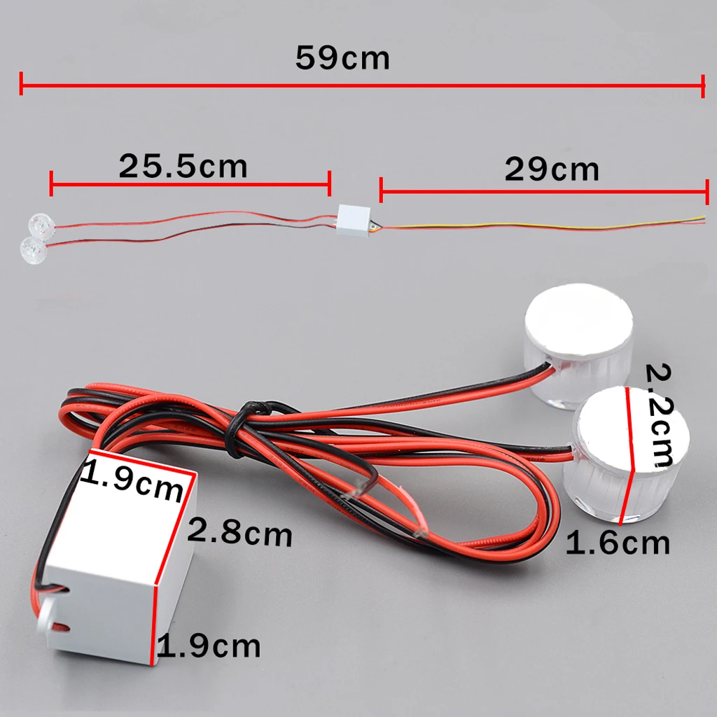 12-85V Car Flashing Emergency Warning LED Strobe Lights Flasher High Quality Long life Expectancy Super Bright & High Power