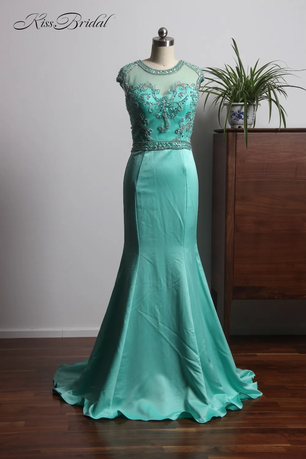 vestido de gala New Design Light Green Prom Dresses 2018 Long Beading