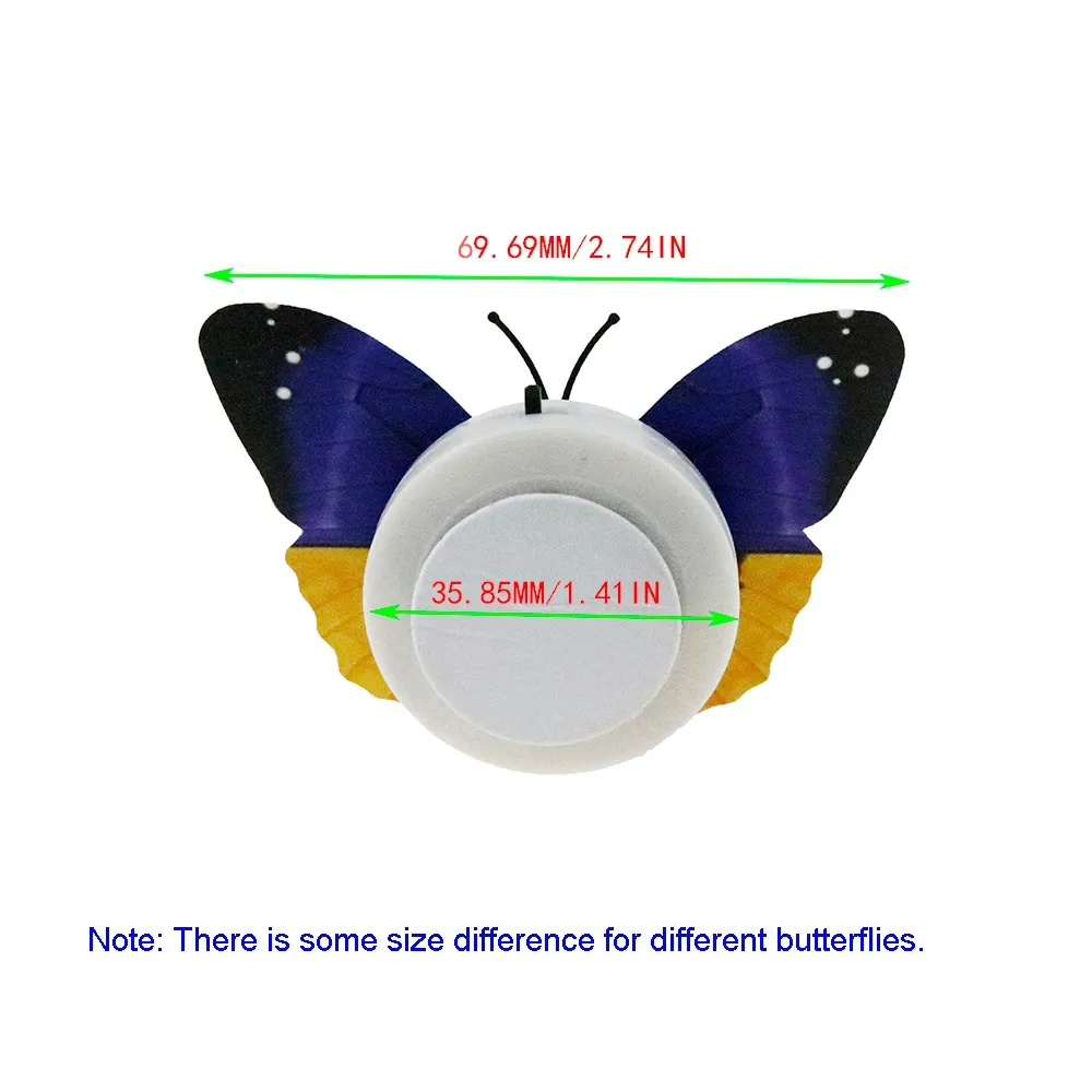 8 шт./лот 3D бабочка ночник Наклейки на стену может светиться с розничной коробке для детей гостиная roomhome украшения ба