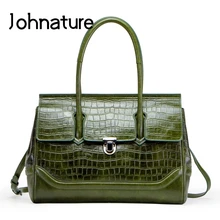 Johnature Новинка года ранцы пояса из натуральной кожи повседневное молния аллигатора мягкий карман с клапаном универсальный для женщин
