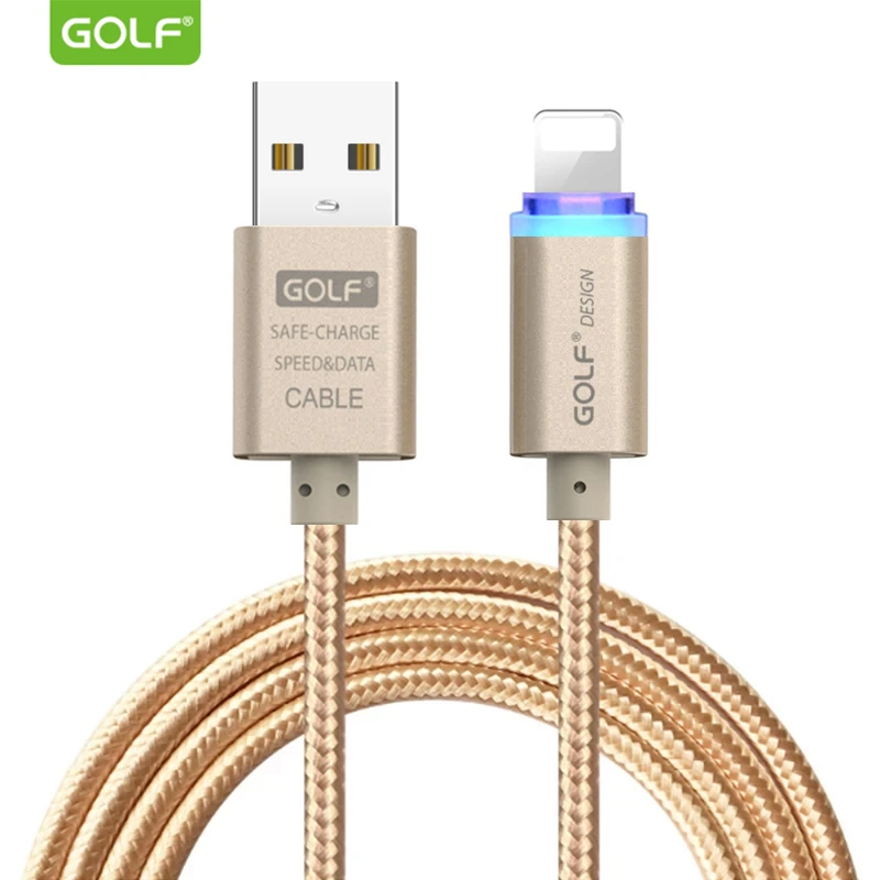 

GOLF LED Display Lighting USB Charging Cable for iPhone 7 8 Plus X Fast Charger Phone USB Data Sync Cable for iPhone 6 6S 5S 5 9
