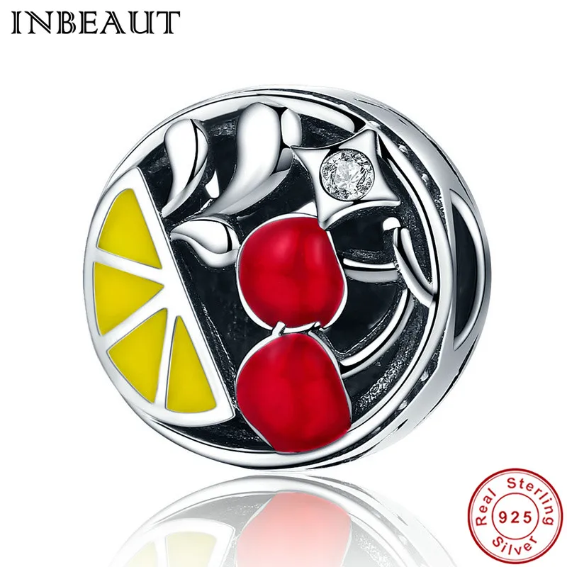 

INBEAUT Women Wedding Bracelet Charm for 925 Sterling Silver Fruit Flavor Cubic Zircon Bead Fit Charm Chain Bracelets Accessory