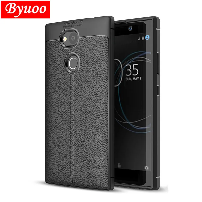 Роскошный кожаный чехол-бампер для Sony Xperia L2 Ударопрочный Мягкий противоударный
