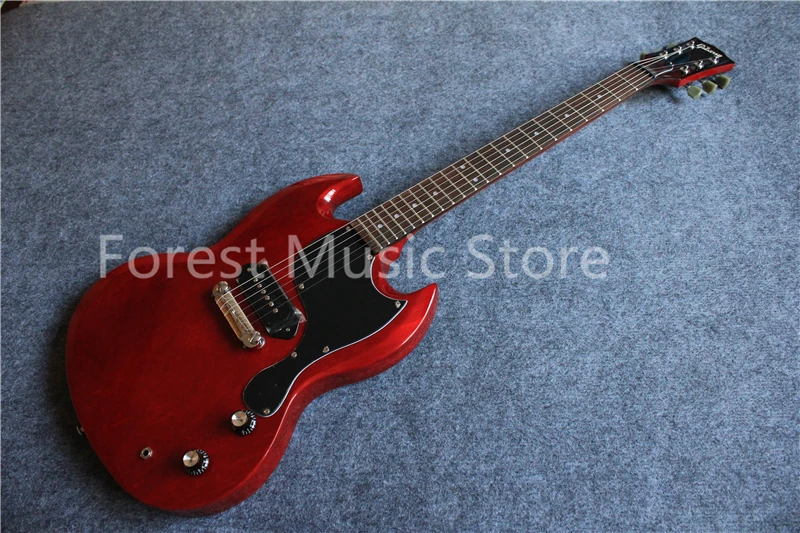 

High Quality Mahogany Guitar Body Suneye SG Electric Guitars In Cherry Finish Left Handed Custom Available