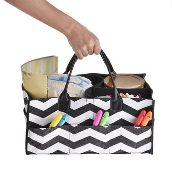 

New Felt Car Nursery Diaper Bag Baby Shower Cosmetic Makeup Bag Baby Registry Must Haves Baby for Baby Boy Girl