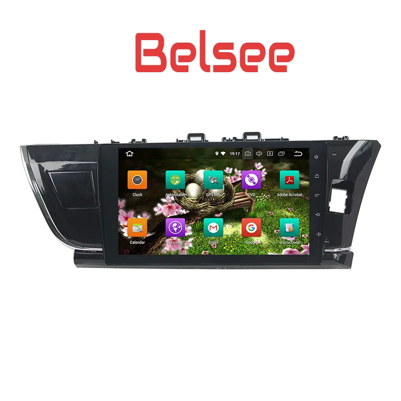 Excellent Belsee Android 8.0 Head Unit 10.1 inch touch screen radio DVD GPS Navigation for Toyota Corolla 2014 2015 Stereo Octa Core 4+32g 5