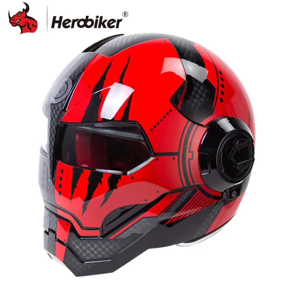 HEROBIKER мотоциклетный шлем для мужчин Ретро верховой езды мотокросса|casque motocross|casco