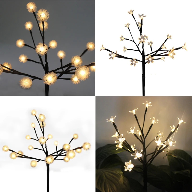 Billig Solar Baum Licht 20 LEDs Garten Licht Outdoor Landschaft Rasen Lampe Wasserdicht Warmweiß Led Solar Lampe Für Terrasse Weihnachten baum