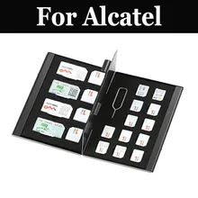 Память Держатель для карт SIM карт для хранения чехол для Alcatel Работает с любым оператором, 1 1C 3x5 5V A3 A3 XL A5 светодиодный A7 Fierce XL Flash плюс 2 Idol 4 4 Pro