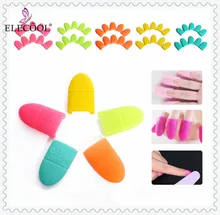 Elecool 10 шт. силиконовые наконечники для дизайна ногтей УФ-Гель-лак для удаления замачивания крышки УФ-гель-лака для удаления лака зажим для ма...(China)
