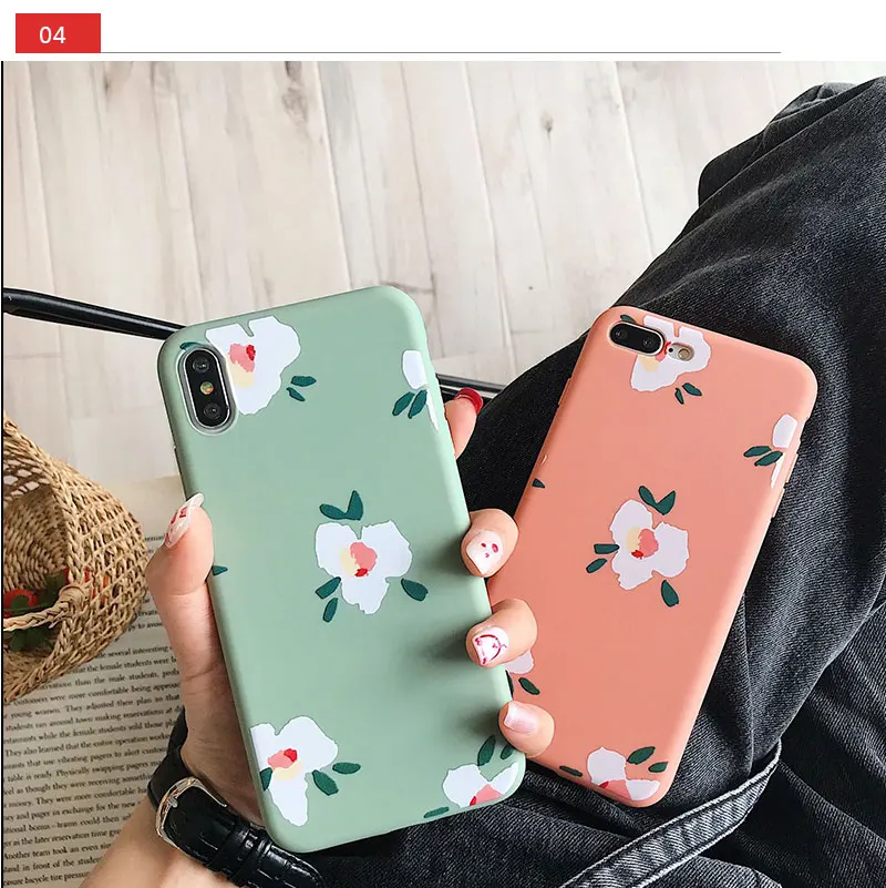 Flower Floral Soft Silicone For iPhone 6 7 8 Plus 6S X Cases Soft Cover Phone Case For iPhone XS XR Max 6 S Plus Cases Coque TPU (17)