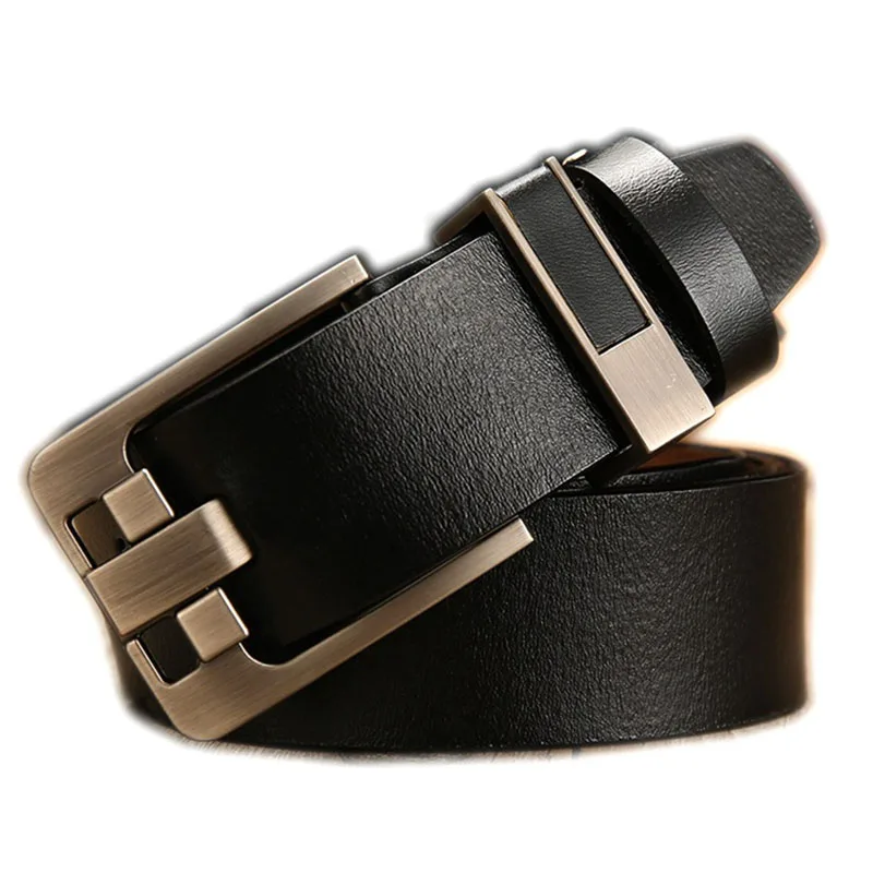 

Pin Buckle Genuine Leather Belt Luxury Designer Men Belts Fashion Strap Male Jeans for Man Cowboy Waist band Business Men's Belt