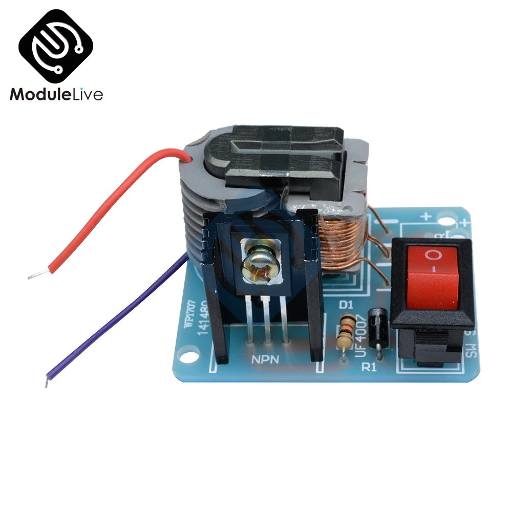 

2PCS 15KV High Voltage Generator Step-up Inverter Arc Cigarette Ignition Coil Module Transformer Electronic Parts Suite 3.7V