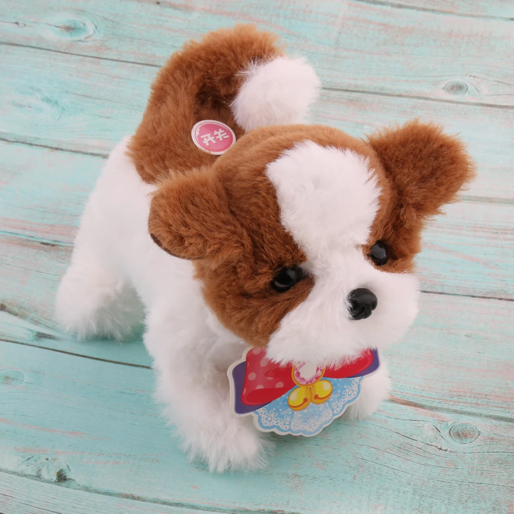 Walking & Barking Interactive Puppy Dog Pet Toy Electronic Plush Animal Educational Gift for Kids Toddlers - Saint Bernard