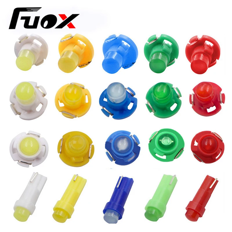 

10PCS Car Interior Styling T3 T4.2 T4.7 T5 Wedge LED Bulb Auto Car Instrument Light bulbs 12V automobiles Car led light