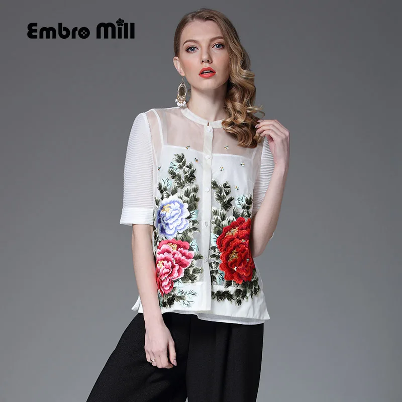 Мода одежда женщины цветочный блейзер женщин 2017 летние дамы шелк старинные