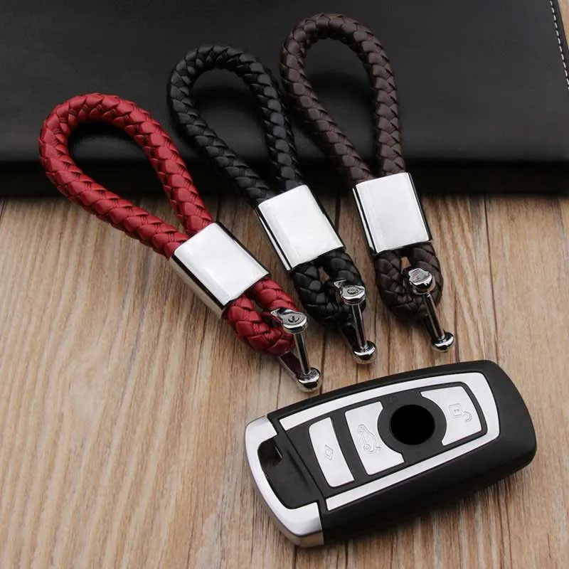 Leather Metal Car KeyChain Key Ring For BMW M 3 5 Power X1 X3 X5 E46