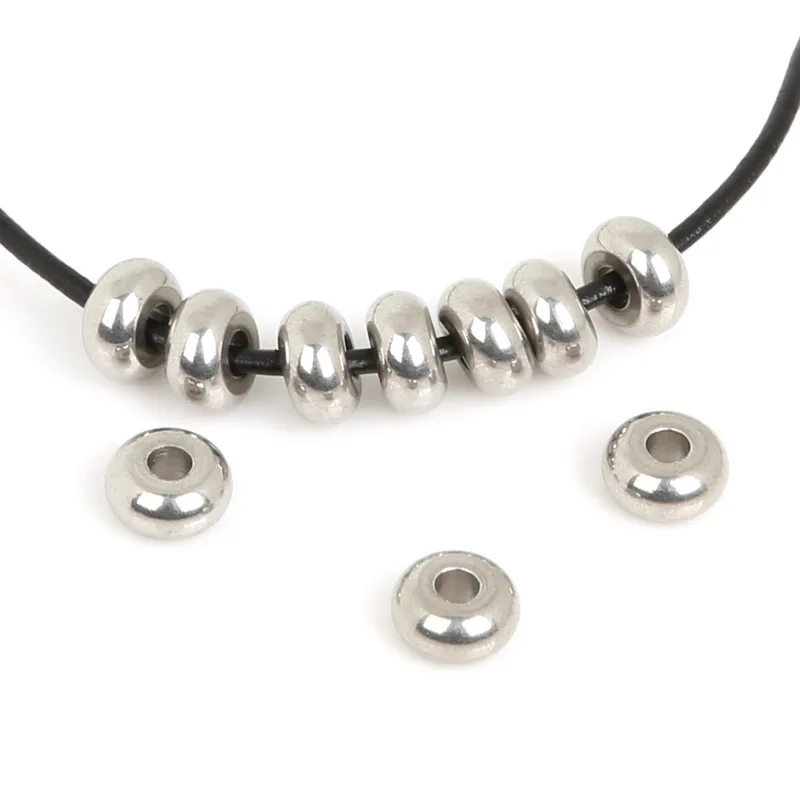 Бусины разделители из нержавеющей стали 5/6/7/8/10 мм|steel spacers|spacer beadsstainless steel spacer beads |