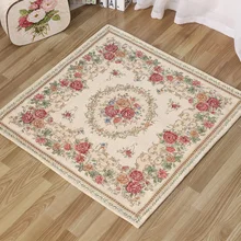 WINLIFE 90*90 см пасторальные жаккардовые ковры в европейском стиле для гостиной компьютерный стул напольный коврик для гардеробной коврик для спальни